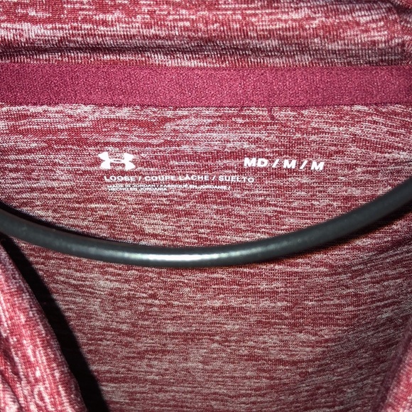 UNDER ARMOUR WOMEN  VELOCITY WORDMARK HOODIE SHIRT MAROON SZ medium​​​ - Picture 8 of 12